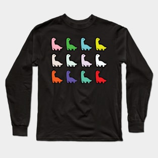 Vibrant Dinosaurs Long Sleeve T-Shirt